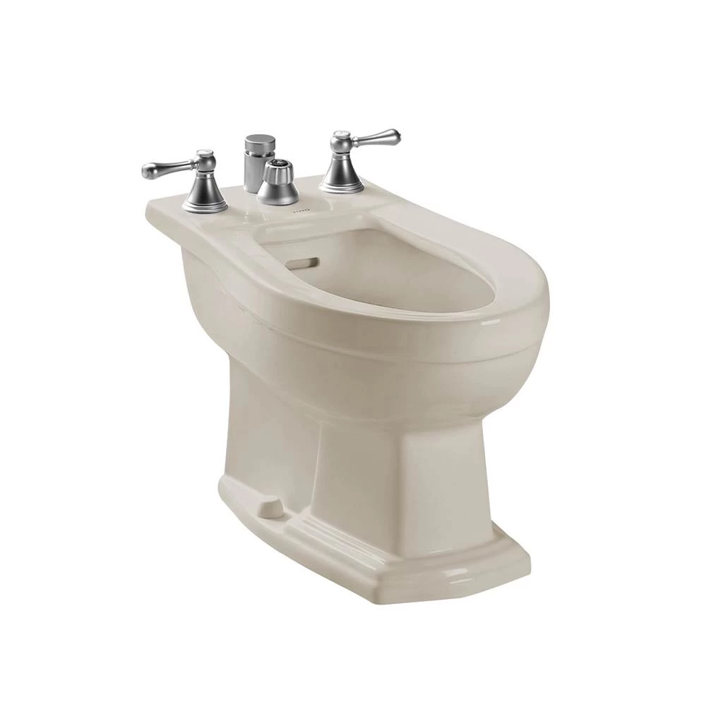 TOTO - BT784B#12 - Toto® Clayton® Deck Mount Vertical Spray Flushing Rim Bidet, Sedona Beige 1 TOTO - BT784B#12 - Toto® Clayton® Deck Mount Vertical Spray Flushing Rim Bidet, Sedona Beige